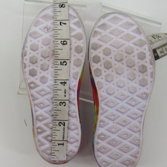 Vans Off The Wall Tie-Dye Colorful Rainbow Kids Slip-On Shoes Size 1 Unisex - Picture 9 of 10